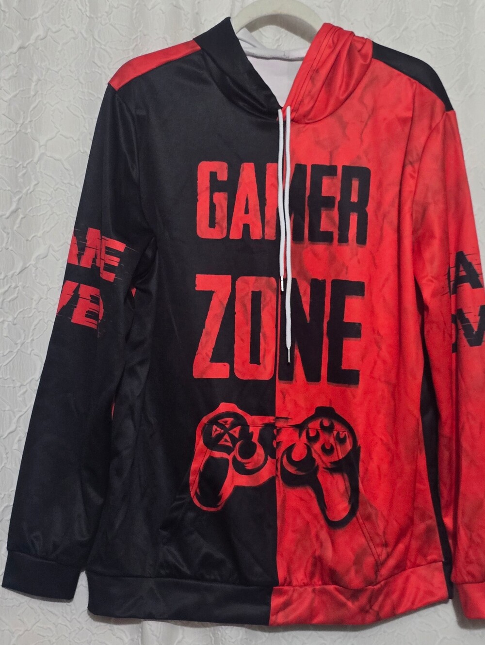 Gamer Zone Red & Black Lightweight Hoodie Jacket